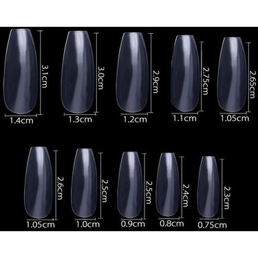 Cre8tion Nail Tips - #04 Short Almond - Clear / Divider Box of 600 Pieces