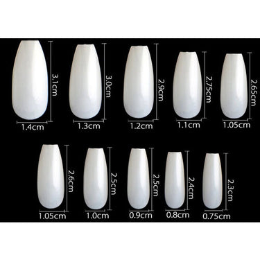Cre8tion Nail Tips - #04 Short Almond - Natural / Divider Box of 600 Pieces