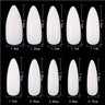 Cre8tion Nail Tips - #05 Long Almond - Natural / Divider Box of 500 Pieces