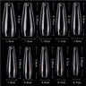 Cre8tion Nail Tips - #06 Coffin - Clear / Divider Box of 600 Pieces