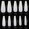 Cre8tion Nail Tips - #06 Coffin - Natural / Divider Box of 600 Pieces