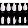 Cre8tion Nail Tips - #07 Short Almond - Natural / Divider Box of 500 Pieces