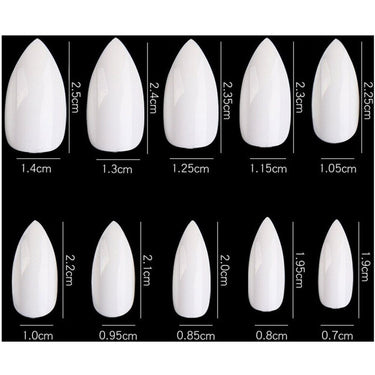 Cre8tion Nail Tips - #07 Short Almond - Natural / Divider Box of 500 Pieces