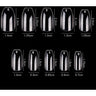 Cre8tion Nail Tips - #08 Long Almond - Clear / Divider Box of 500 Pieces
