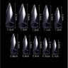 Cre8tion Nail Tips - #09 Super Curve Stiletto - Clear / Divider Box of 500 Pieces