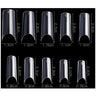 Cre8tion Nail Tips - #10 Straight - Clear / Divider Box of 500 Pieces