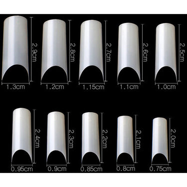 Cre8tion Nail Tips - #10 Straight - Natural / Divider Box of 500 Pieces