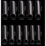 Cre8tion Nail Tips - #11 Long Straight - Clear / Divider Box of 550 Pieces