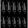 Cre8tion Nail Tips - #12 Wide Stiletto - Clear / Divider Box of 500 Pieces