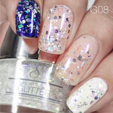 Cre8tion Professional Nail Art Glitter - Color 008 / 1 oz.