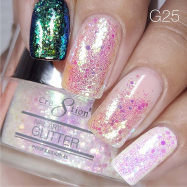 Cre8tion Professional Nail Art Glitter - Color 025 / 1 oz.