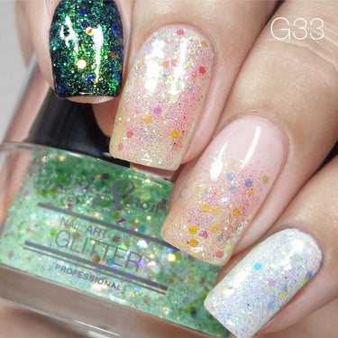 Cre8tion Professional Nail Art Glitter - Color 033 / 1 oz.