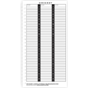 Cricket 3 Column Appointment Scheduler