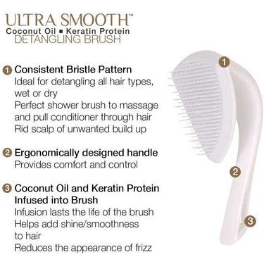 Cricket Ultra Smooth Coconut Oil and Keratin Protein Detangling Brush