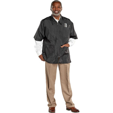 Crinkle Nylon Barber Jacket with 3 Pockets / Medium by Scalpmaster
