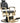 Crosby Vintage Style Barber Chair / Black with Gold Finish by Hans Equipment