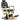 Crosby Vintage Style Barber Chair / Black with Gold Finish by Hans Equipment