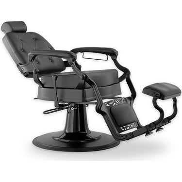 Crosby Vintage Style Barber Chair / Black with Matte Black Frame by Hans Equipment