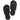 Cuccio Disposable Pedicure Slippers - Black / 12 Pairs