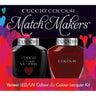 Cuccio Match Makers - Red Eye to Shanghai Kit - 1 Nail Lacquer + 1 Matching Veneer Soak Off LED/UV Nail Colour / 0.43 oz. Each