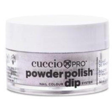 Cuccio Pro - Powder Polish Nail Colour Dip System -Silver with Baby Pink Glitter / 0.5 oz.