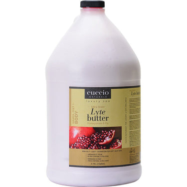 Cuccio Ultra Sheer Non Oily Lyte Butter - Pomegranate & Fig - for Hands, Feet & Body / 1 Gallon