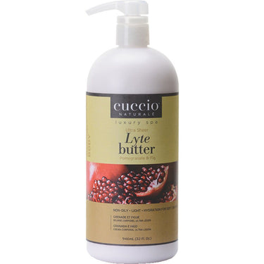 Cuccio Ultra Sheer Non Oily Lyte Butter - Pomegranate & Fig - for Hands, Feet & Body / 32 oz.