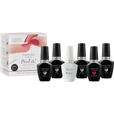 Cuccio Veneer - Peel It Pre-Base Starter Kit - Starter Kit Instantly Converts Veneer Soak Off Into a Peelable Gel Polish in Seconds