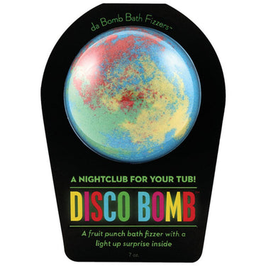 Da Bomb Bath Bomb - DISCO BOMB - A Fruit Punch Bath Fizzer with a Light Up Suprise Inside! / 7 oz. - 2.75" Diameter