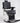 Dalton Modern Barber Chair / Black with Chrome by Hans Equipment