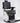 Dalton Modern Barber Chair / Black with Chrome by Hans Equipment