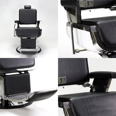 Dalton Modern Barber Chair / Black with Chrome by Hans Equipment