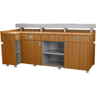 Darren Reception Desk / 87"W x 24"D x 34"D x 36"H x 42"H / 50 Color Choices / Made to Order - Ships in 8-9 Weeks by Collins