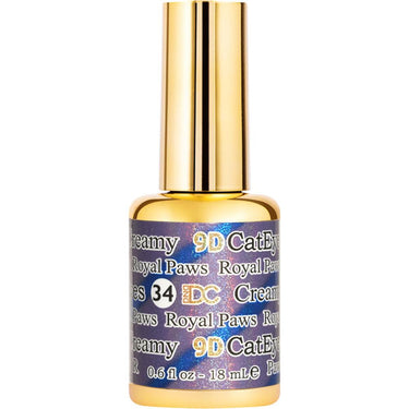 DC 9D Cat Eye Gel Creamy #34 Royal Paws / 0.6 fl. oz. - 18 mL.