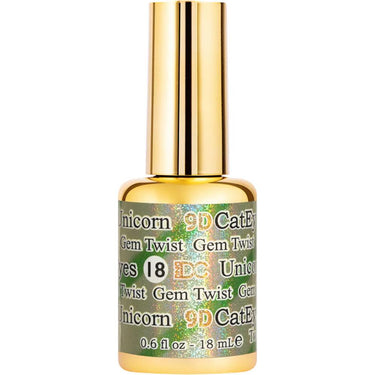 DC 9D Cat Eye Gel Unicorn #18 Gem Twist / 0.6 fl. oz. - 18 mL.