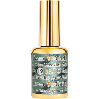 DC 9D Cat Eye Gel Unicorn #19 Aqua Freckes / 0.6 fl. oz. - 18 mL.