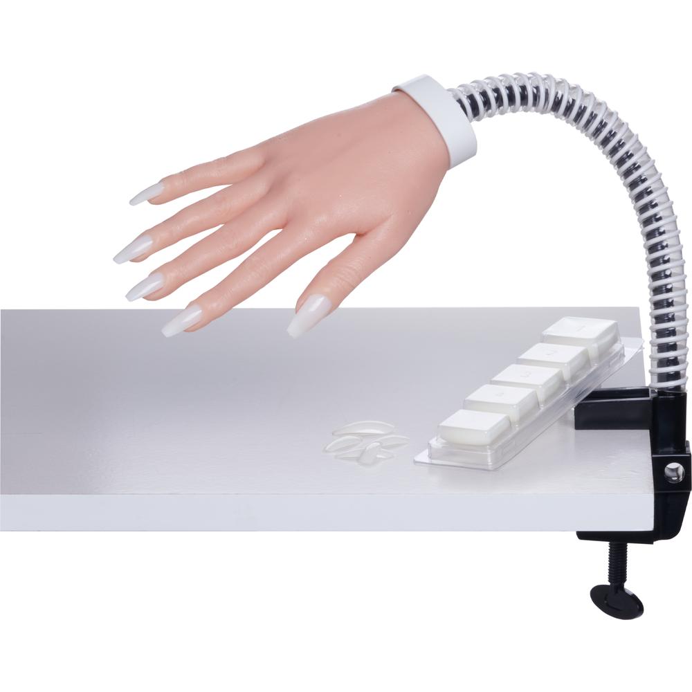 Practical Flex Hand Deluxe Flexible Practice Hand with 100 Nail Tips by DL Pro – Pure Spa ...