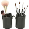Deluxe Leather Cosmetic / Nail Brush Holder - Black - Each