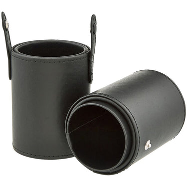 Deluxe Leather Cosmetic / Nail Brush Holder - Black - Each