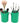 Deluxe Leather Cosmetic / Nail Brush Holder - Green - Each