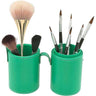 Deluxe Leather Cosmetic / Nail Brush Holder - Green - Each