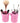 Deluxe Leather Cosmetic / Nail Brush Holder - Pink - Each