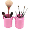 Deluxe Leather Cosmetic / Nail Brush Holder - Pink - Each