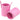 Deluxe Leather Cosmetic / Nail Brush Holder - Pink - Each
