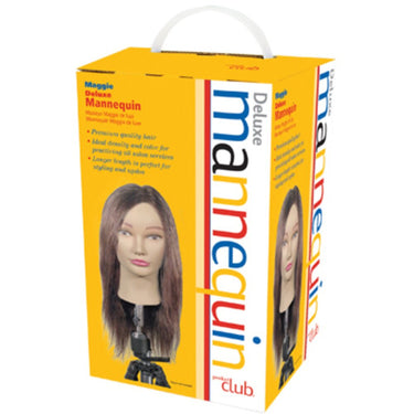 Deluxe Maggie Mannequin / 100% Dark Brown Human Hair - 20" Long in Back by Product Club