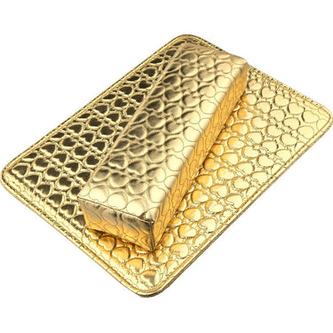 Deluxe Manicure Mat Cushion Set - Stylish &amp; Elegant Mat &amp; Pillow - Gold