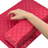 Deluxe Manicure Mat Cushion Set - Stylish &amp; Elegant Mat &amp; Pillow - Red