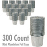 Deo Professional Mini Aluminium Foil Cups / 1 Case = 300 Cups (15 Packs of 20 Cups)