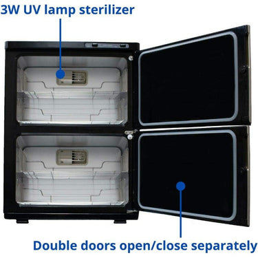 Dermalogic Double-Door Stainless Finish Hot Towel Cabi with UV by HANS Equipment