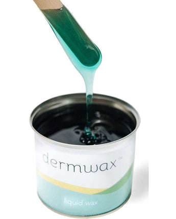 Dermwax Azulene Clear Green Liquid Soft Wax from Italy / Case of (12) 14 oz. Cans by Dermwax